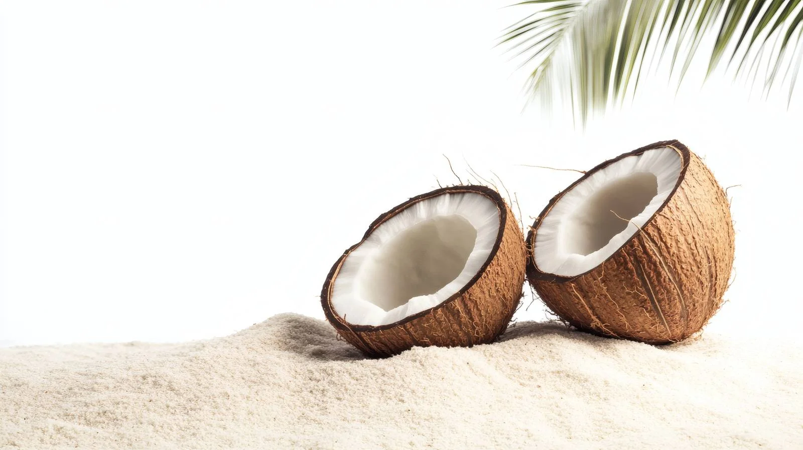 Exotic Coconut on Beach Sand Background — free download from Dotvec