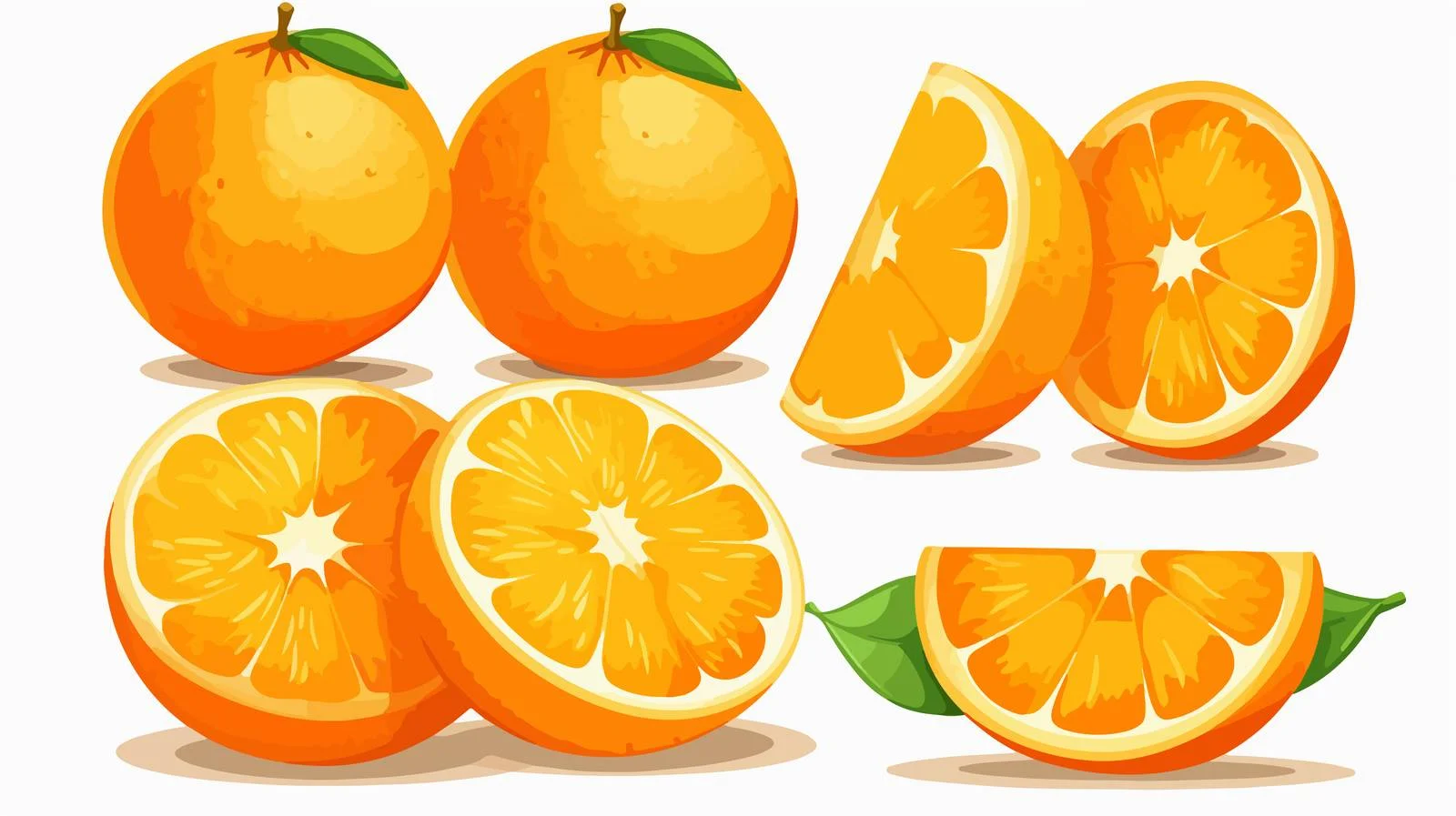 Segmented Oranges on White Background — free download from Dotvec