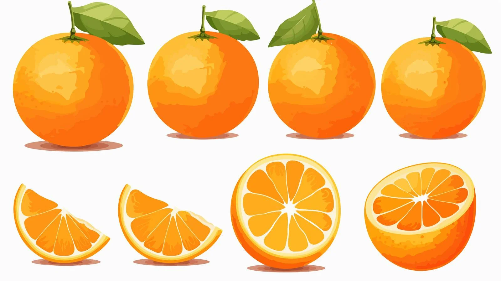 Segmented Oranges on White Background — free download from Dotvec