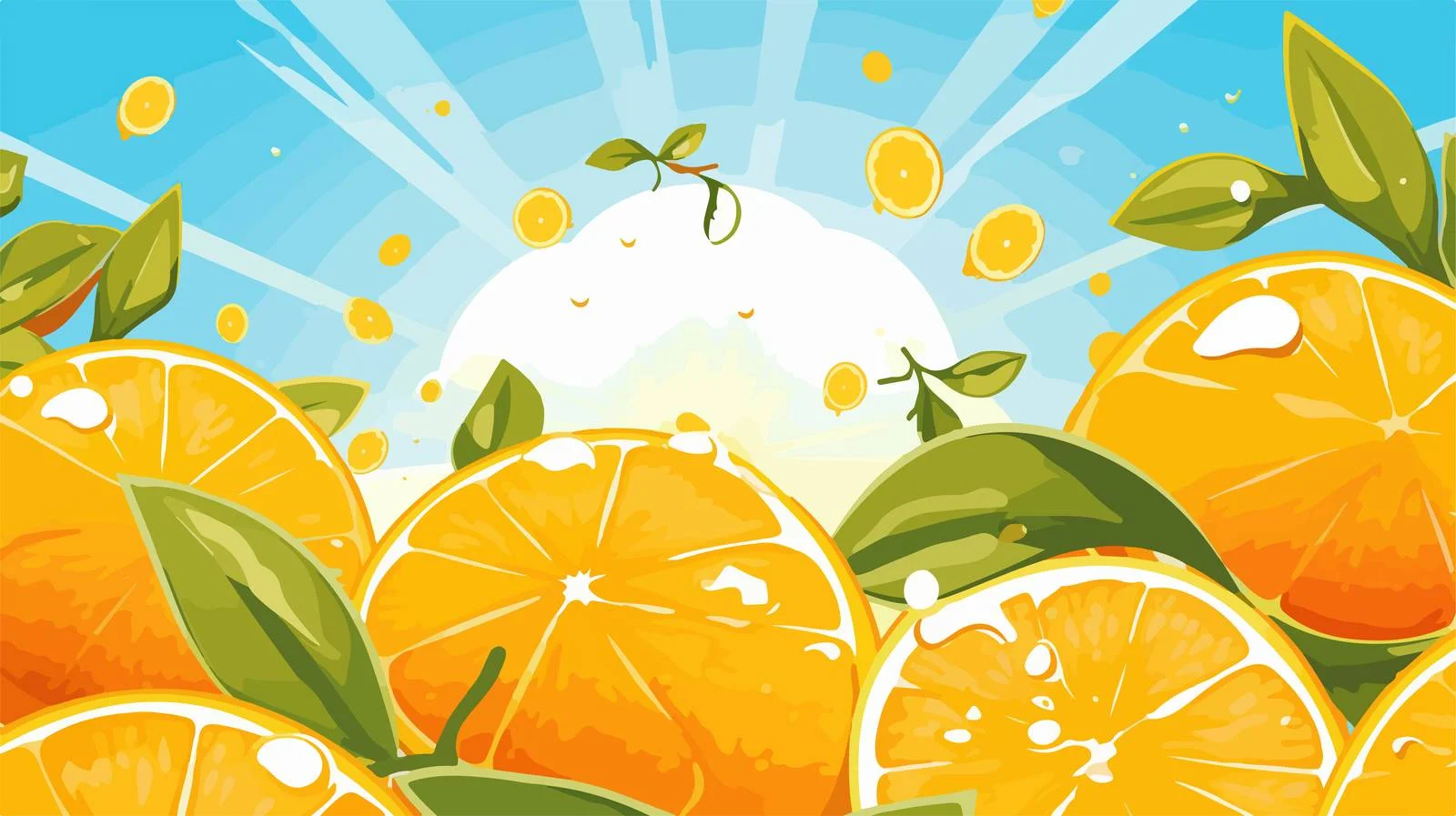Summer Cartoon Sunlight Background — free download from Dotvec