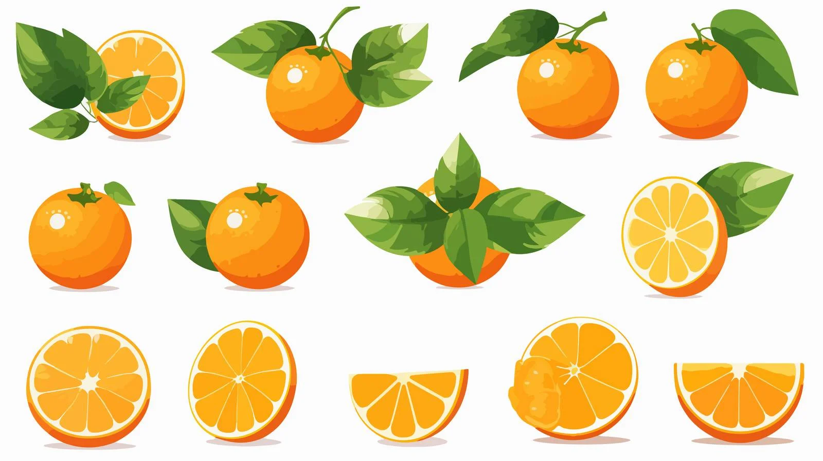 Fresh Orange Fruit Vector Collection — free download from Dotvec