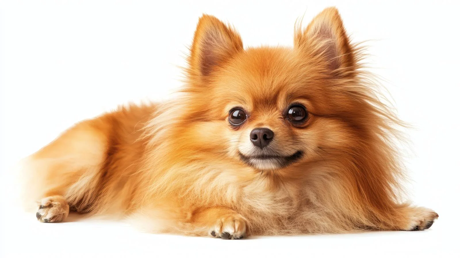 Vibrant Pomeranian Dog in Serene Interior — free download from Dotvec