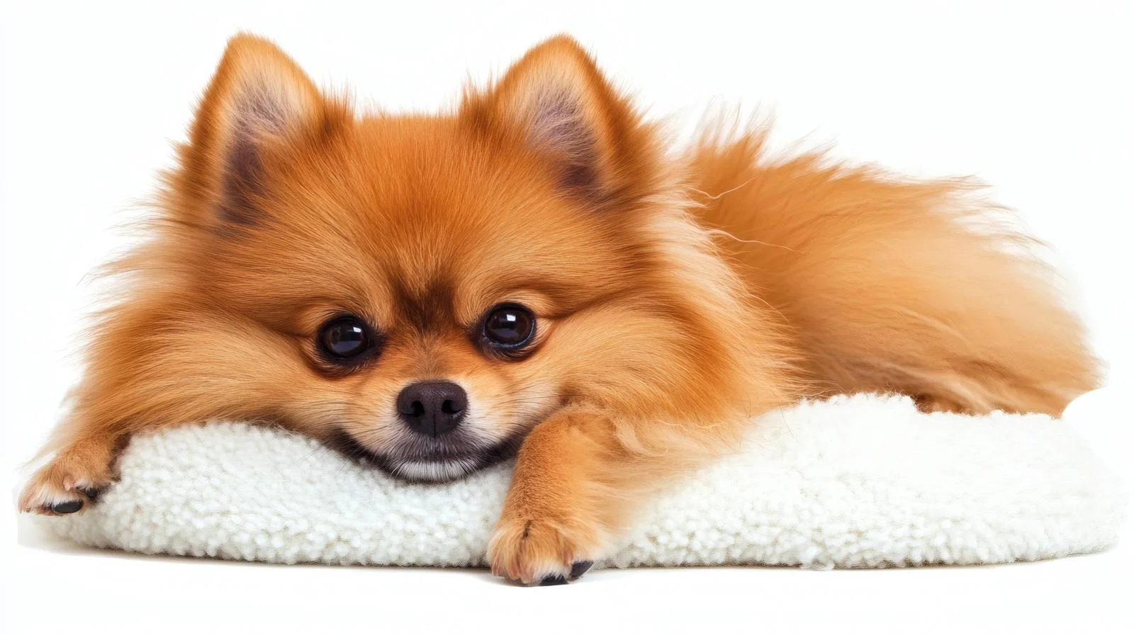 Orange Pomeranian Dog in Serene Room — free download from Dotvec