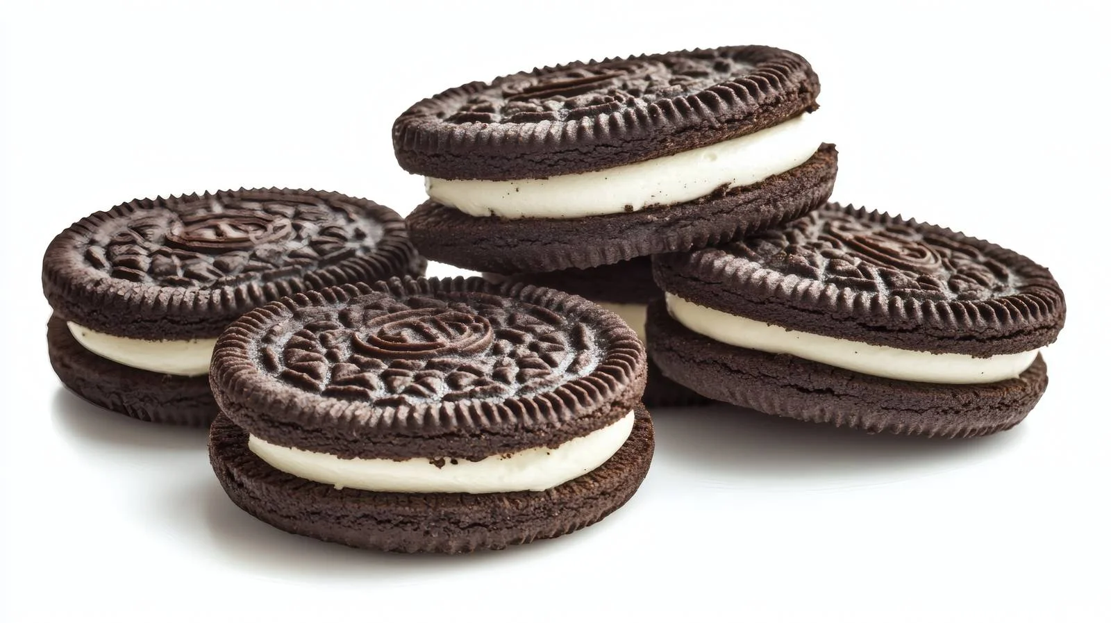 Delicious Oreo Cream Cookies on White — free download from Dotvec