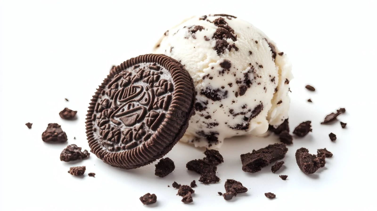 Delicious Oreo Ice Cream White Background — free download from Dotvec