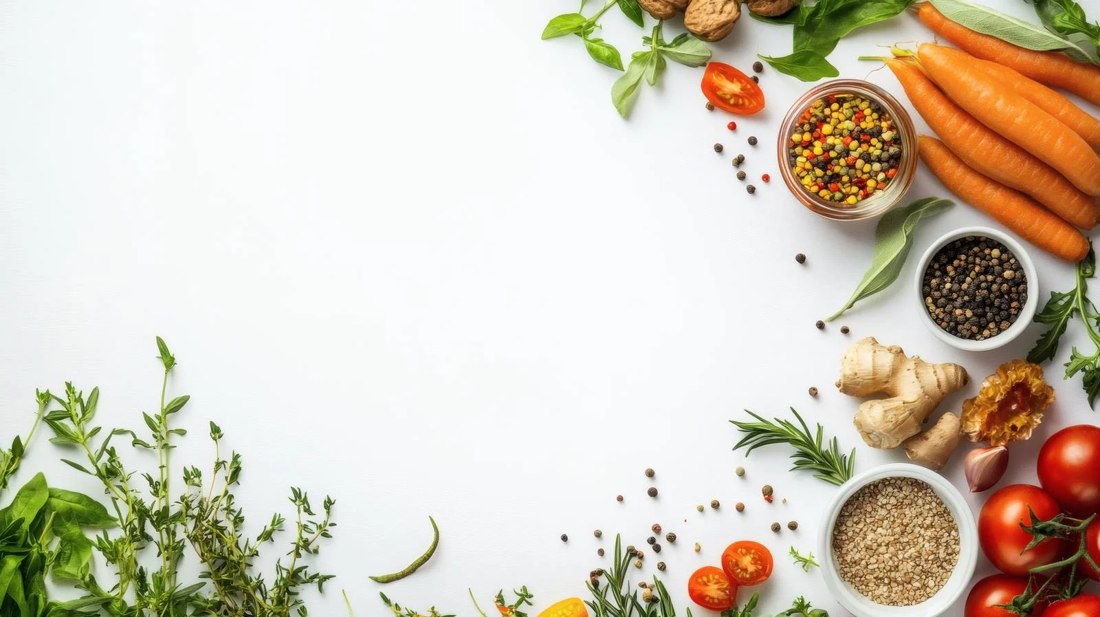 Fresh Organic Food on White Background — free download from Dotvec