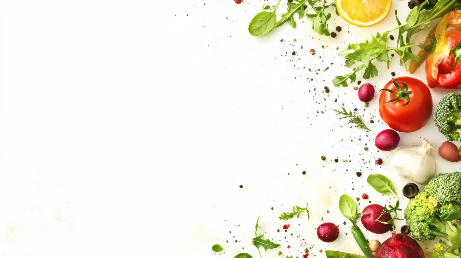 Fresh Organic Food on White Background — free download from Dotvec