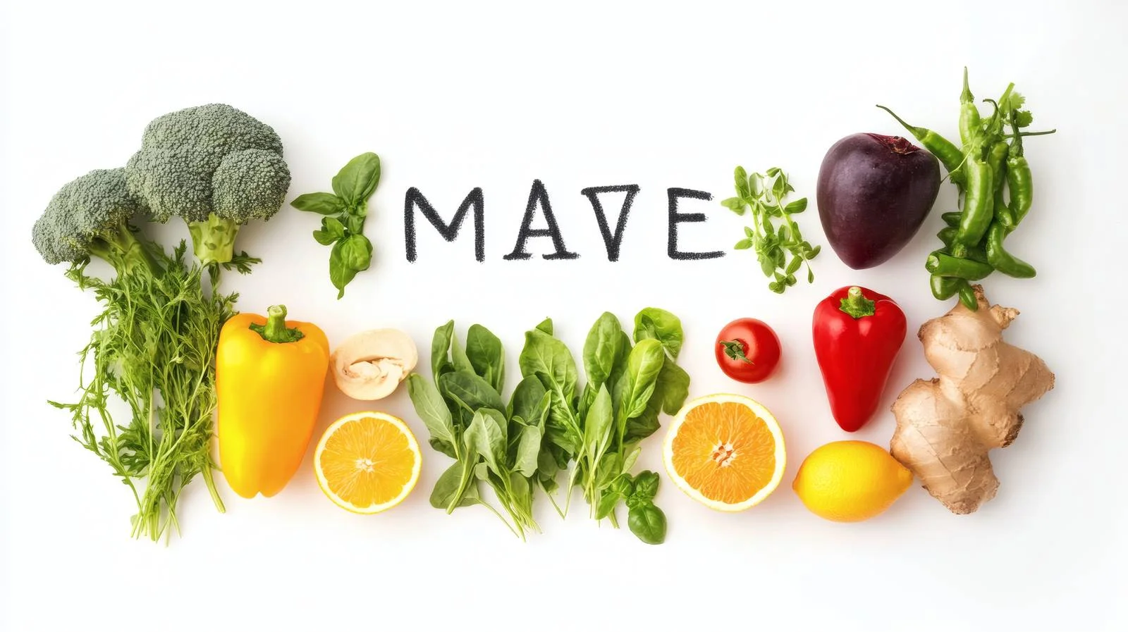 Fresh Organic Food on White Background — free download from Dotvec