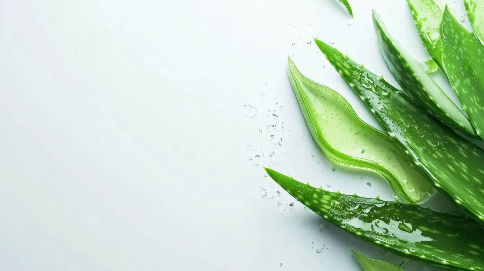 Pure Aloe Vera Gel with Leaves on White Background — free download from Dotvec