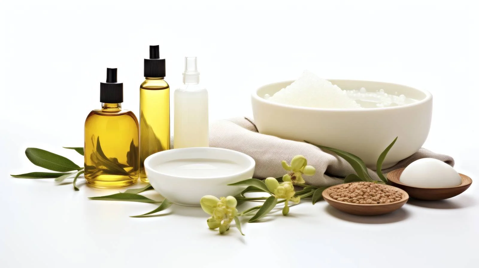 Pure Organic Bodycare Concept on White Background — free download from Dotvec