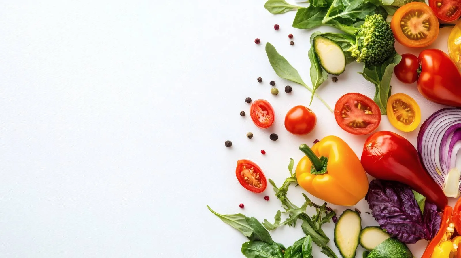 Fresh Organic Food on White Background — free download from Dotvec