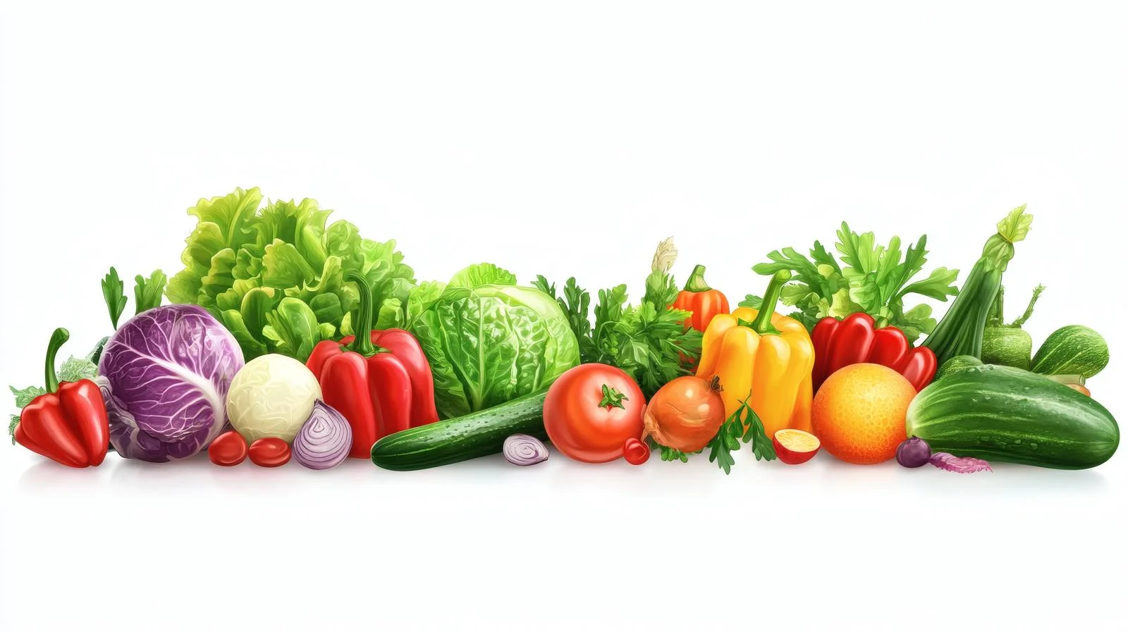Fresh Organic Food on White Background — free download from Dotvec
