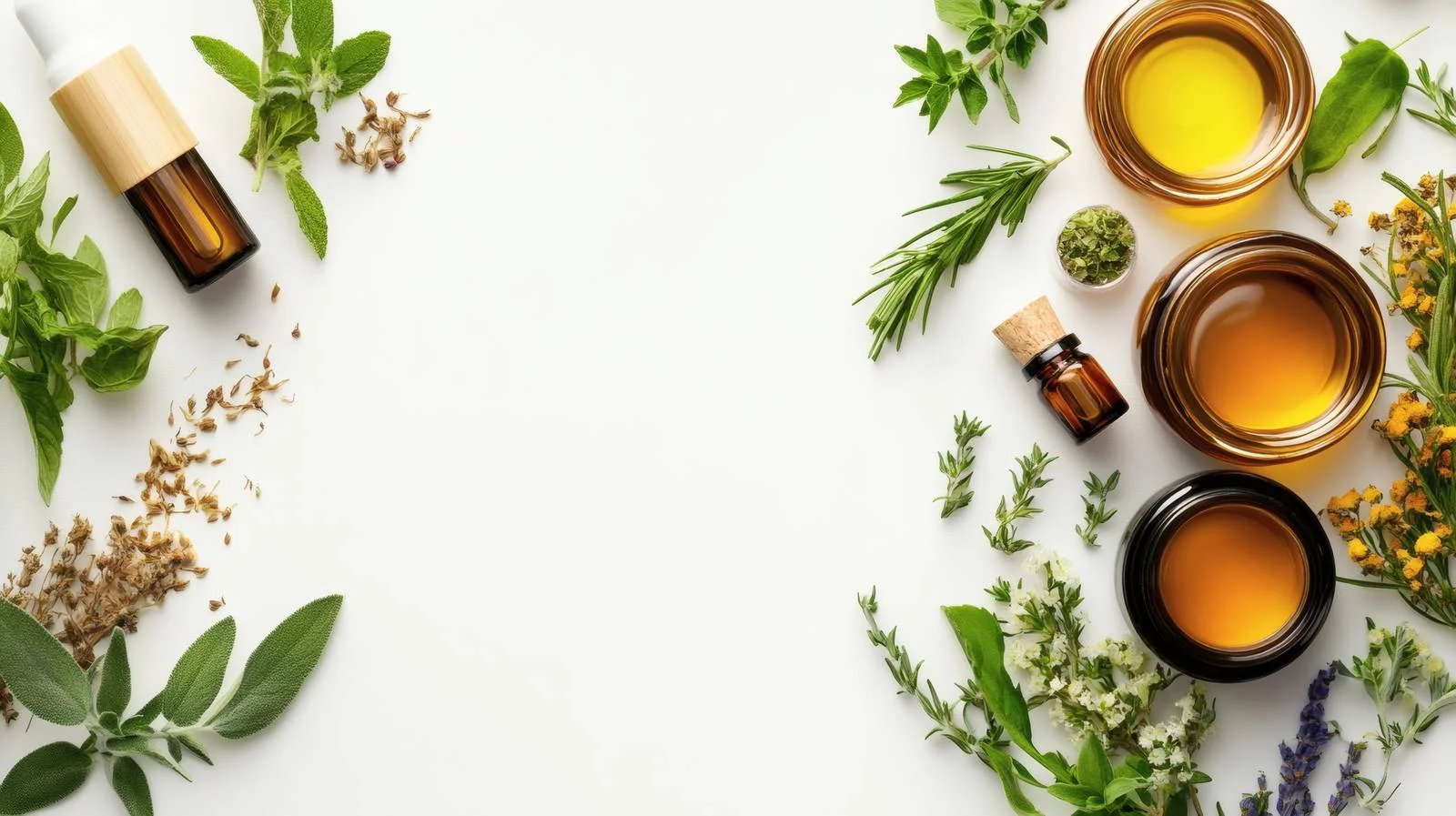 Natural Herbal Skincare Product on White Background — free download from Dotvec