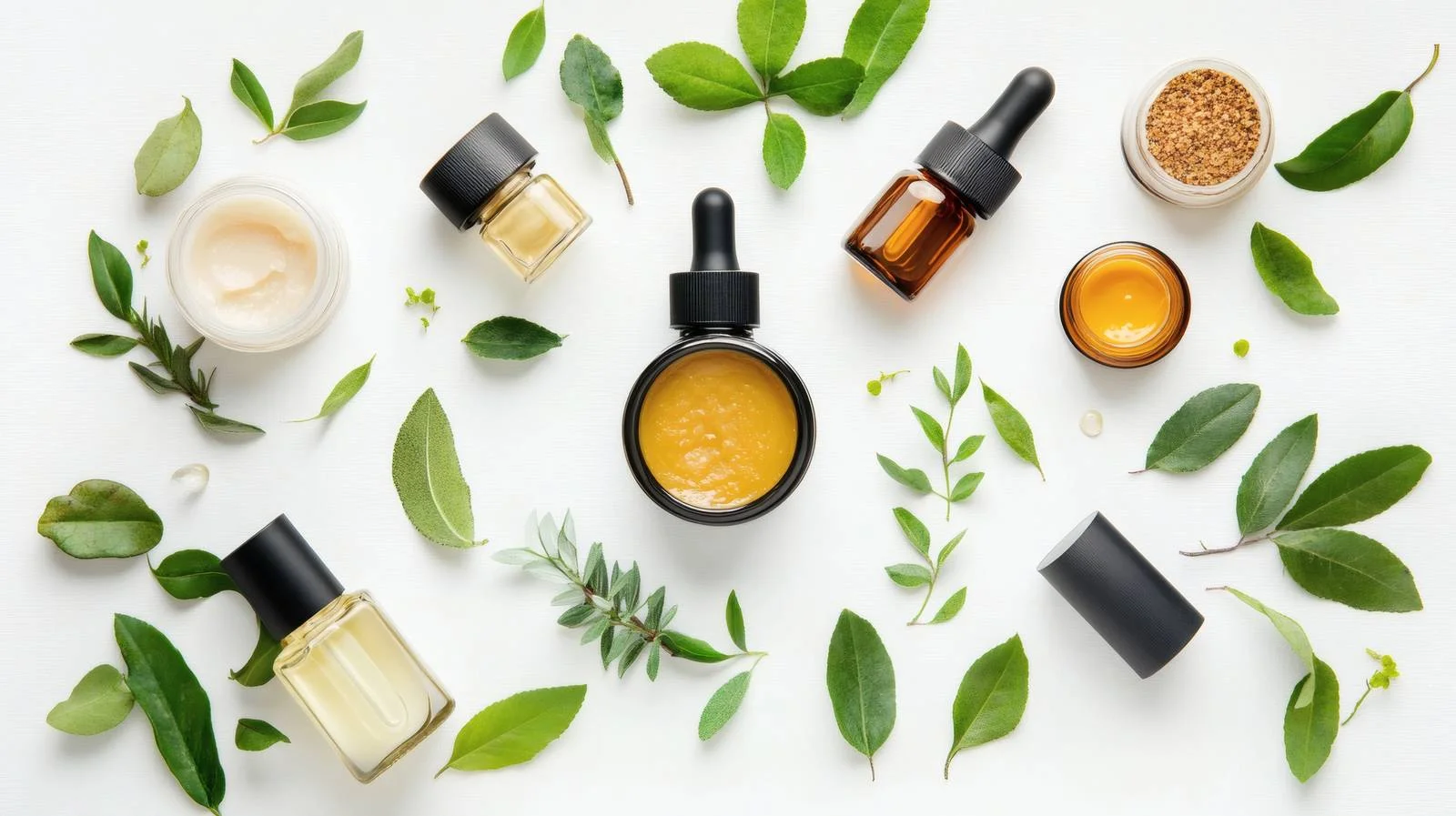 Natural Skin Care Products on White Background — free download from Dotvec