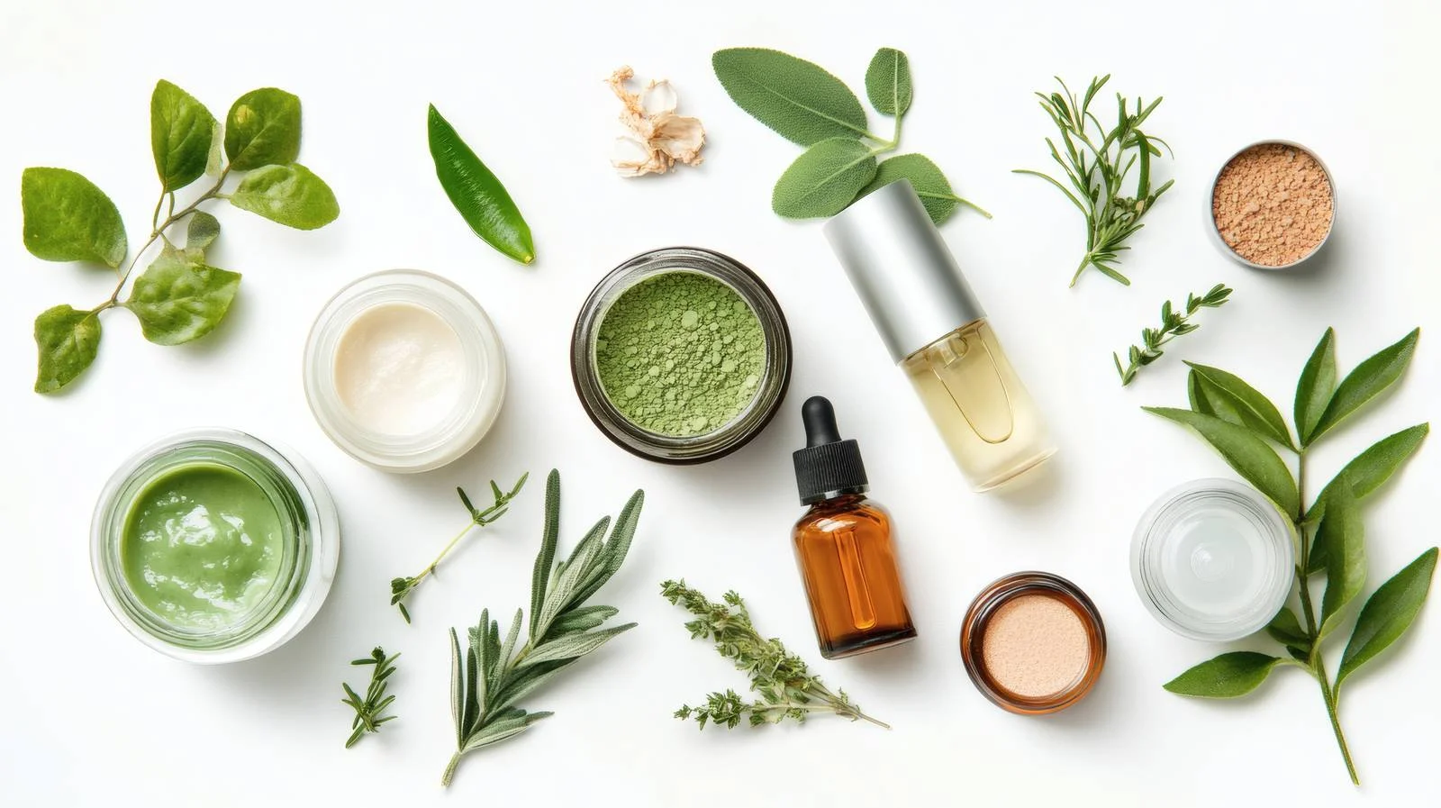 Luxurious Organic Skincare Collection on White — free download from Dotvec