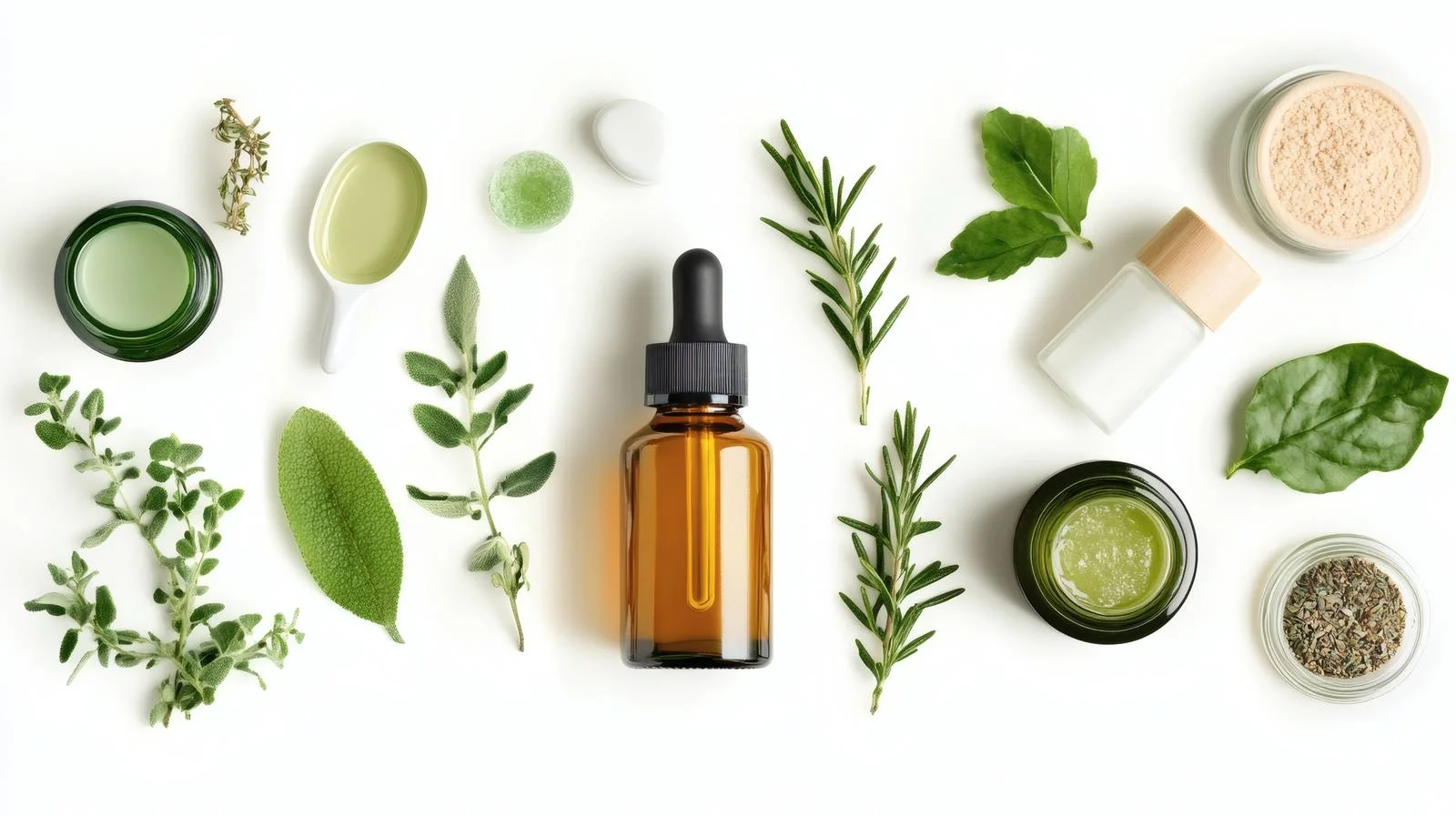 Natural Beauty Products on White Background — free download from Dotvec