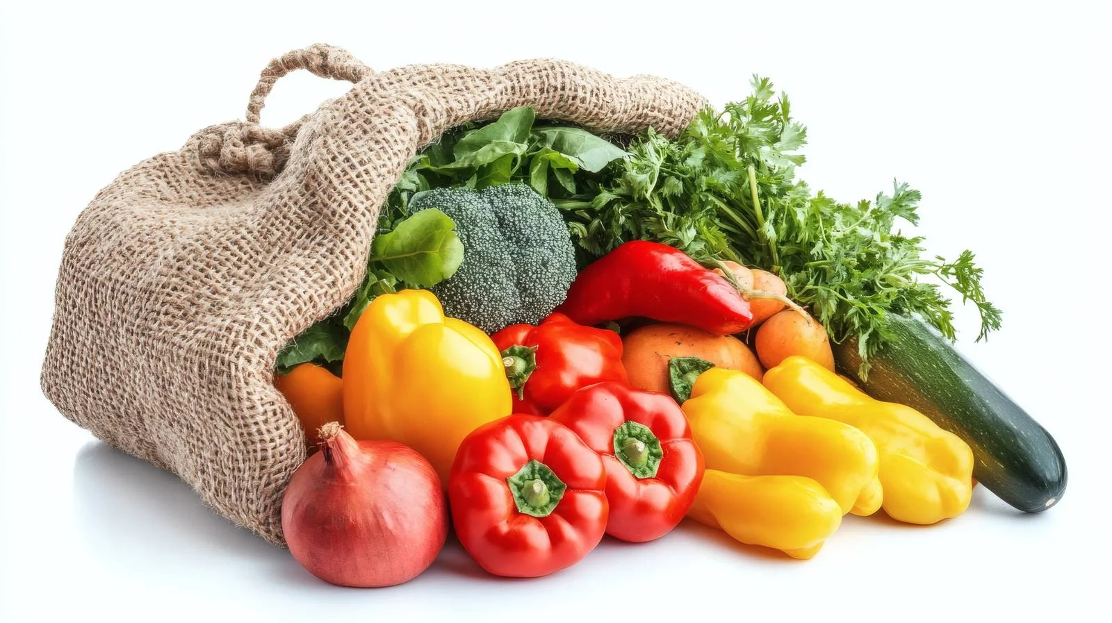 Eco-Friendly Organic Vegetables on White Background — free download from Dotvec