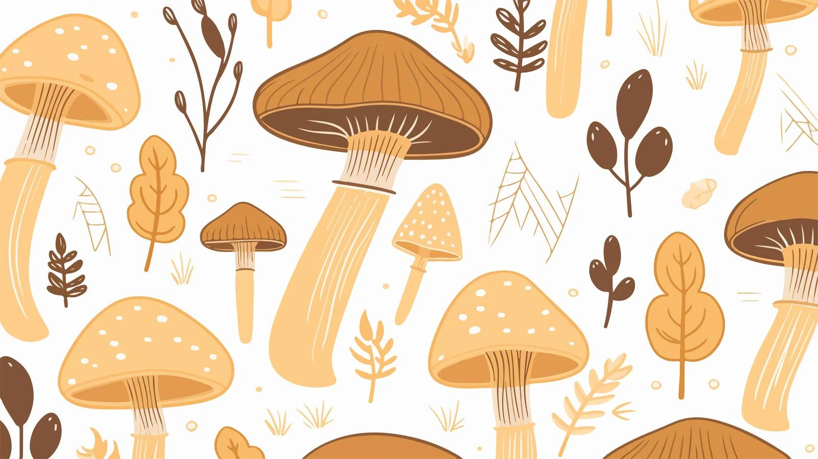 Mushroom Seamless Pattern Vector Illustration — free download from Dotvec
