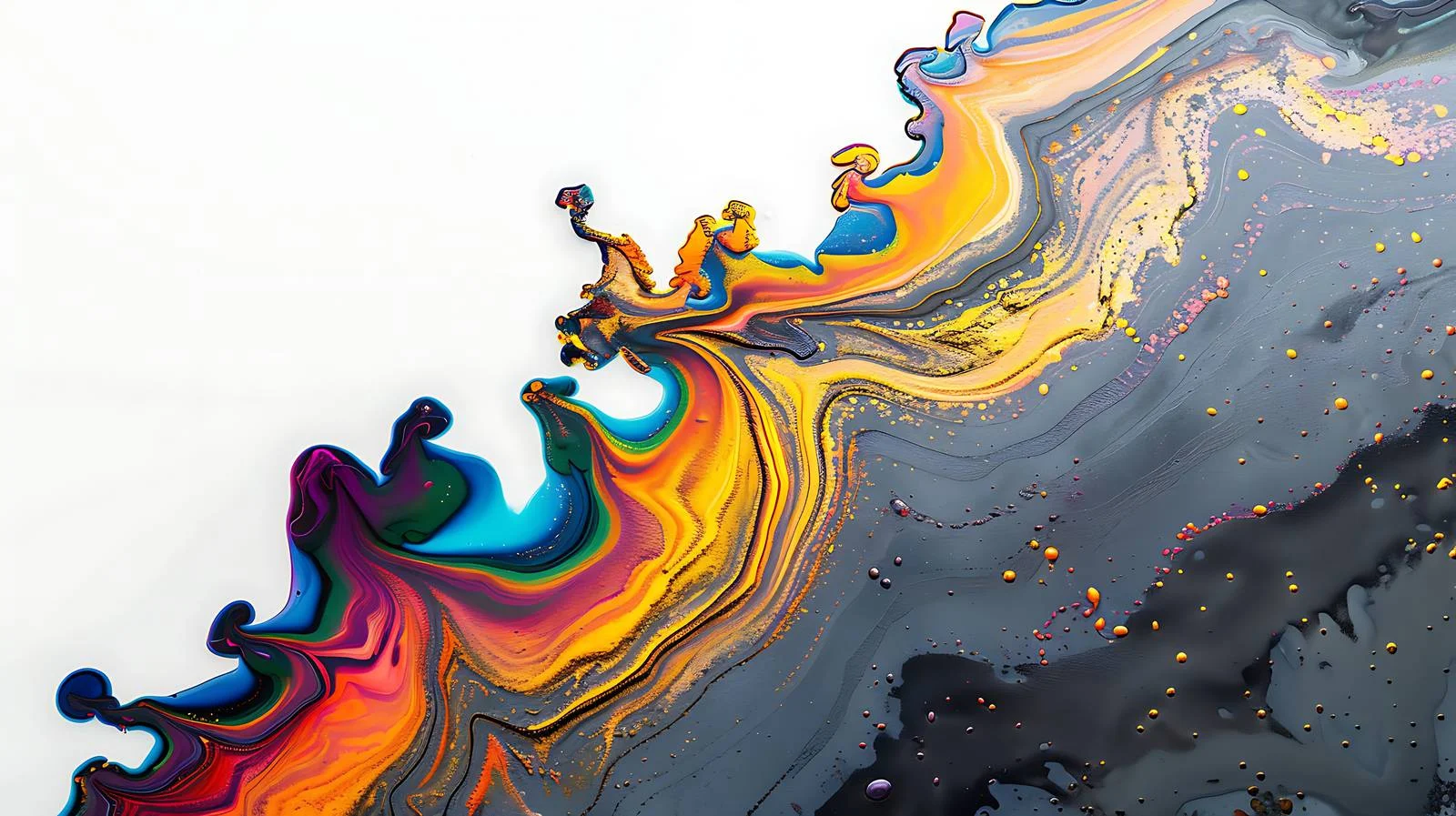 Vibrant Oil Slick on Rainy Asphalt — free download from Dotvec