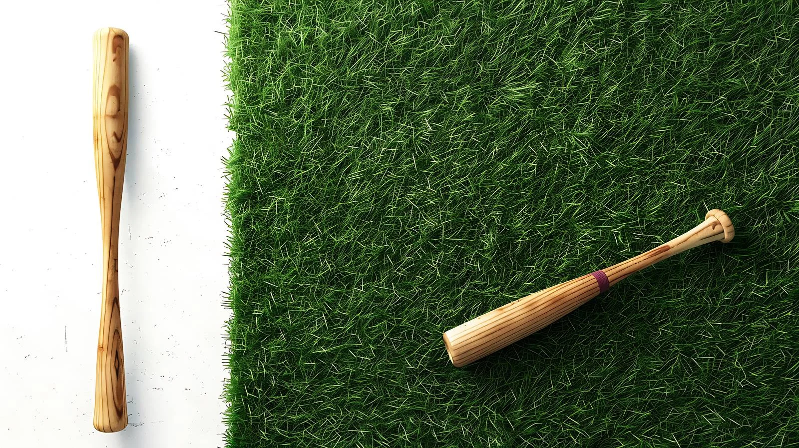 Baseball bat and ball on green field — free download from Dotvec