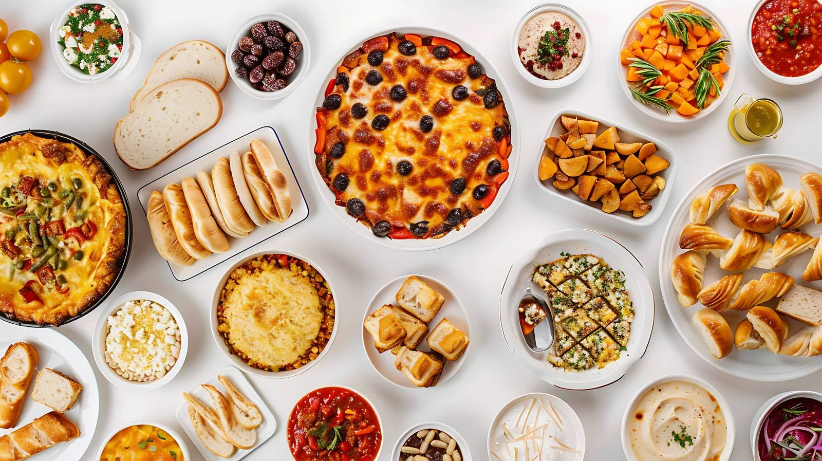 Array of Fresh Homemade Foods on Table — free download from Dotvec