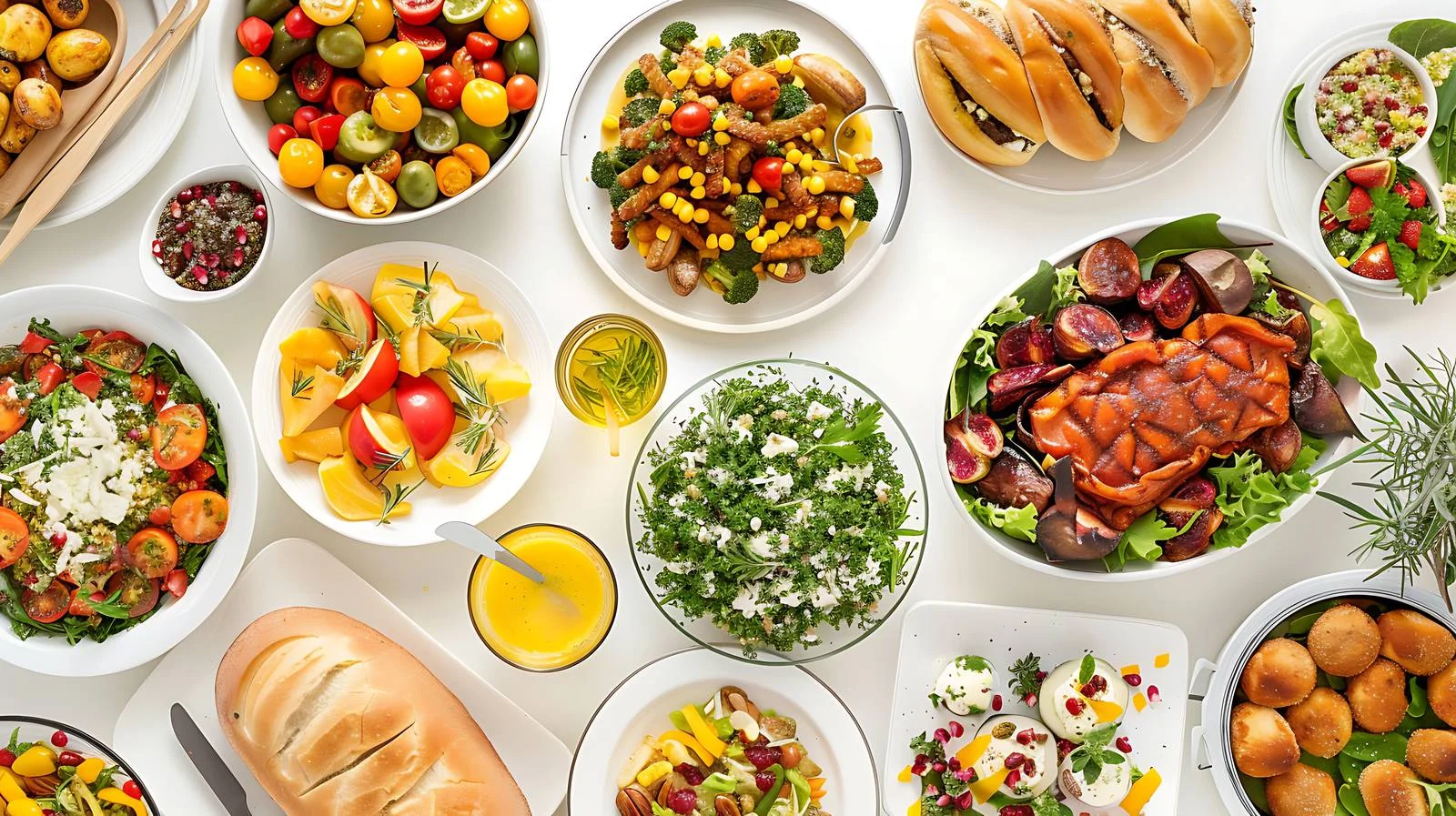 Assortment of Homemade Fresh Food on Table — free download from Dotvec