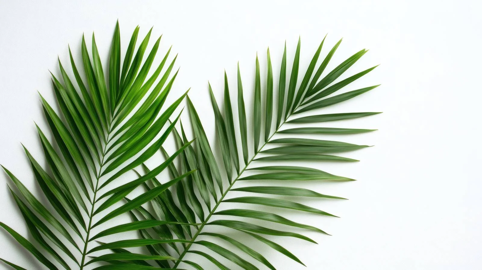Elegant Palm Leaves on White Surface — free download from Dotvec