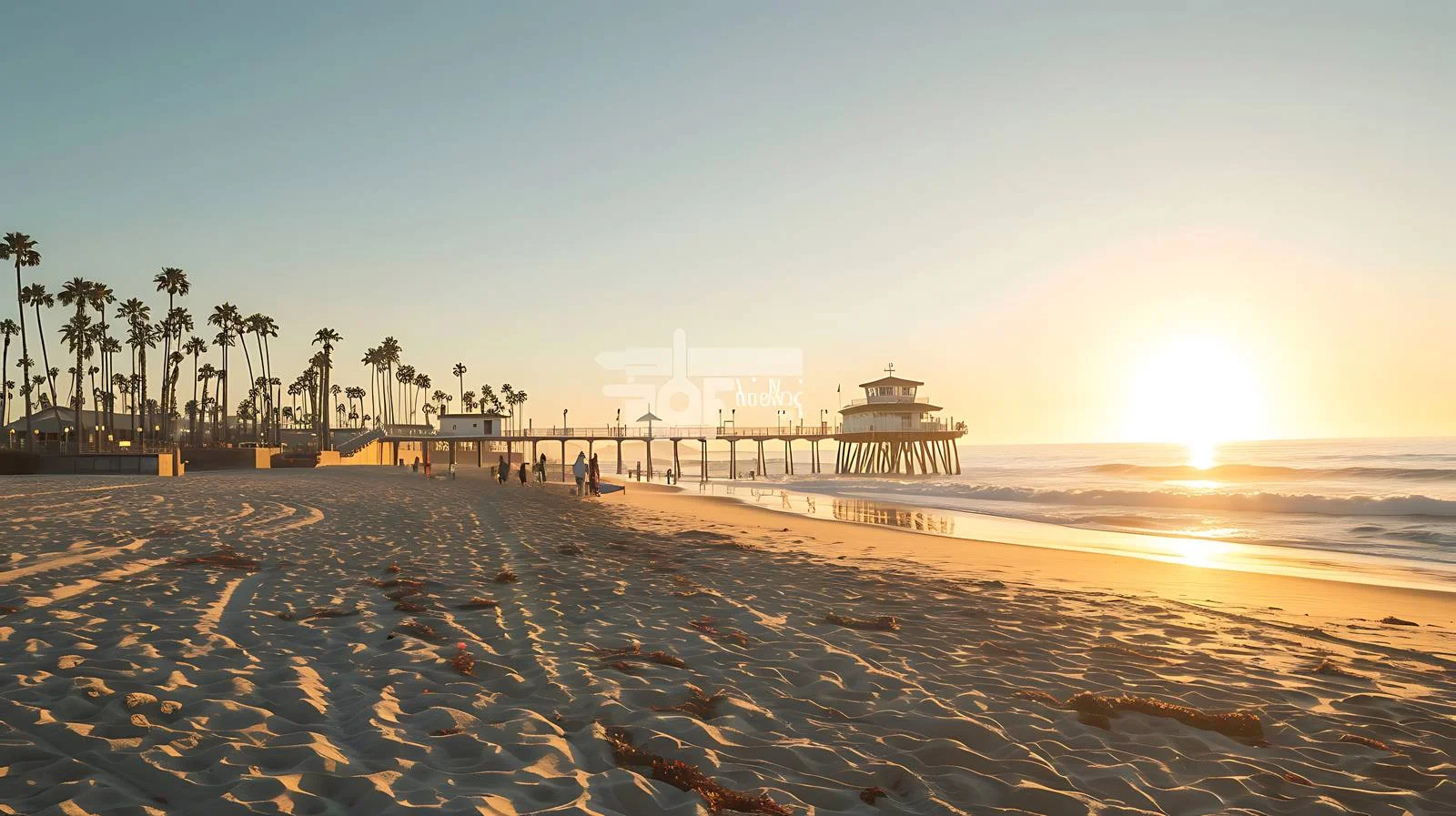Scenic Huntington Beach Pier Panorama View — free download from Dotvec