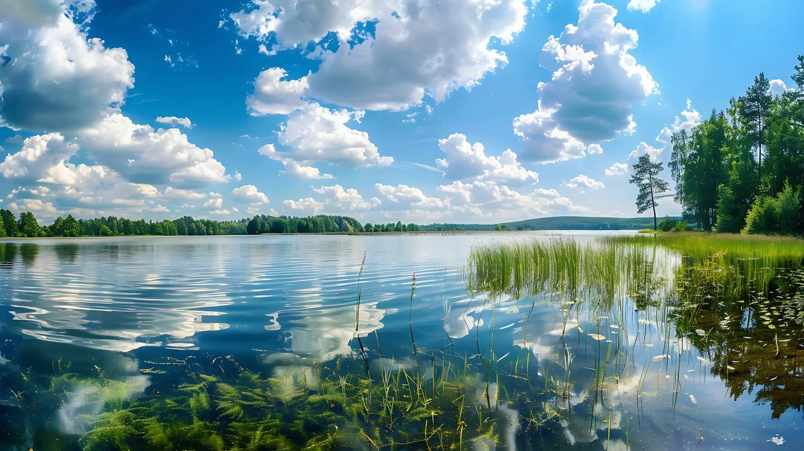 Tranquil Summer Day Over Masuria Lake — free download from Dotvec