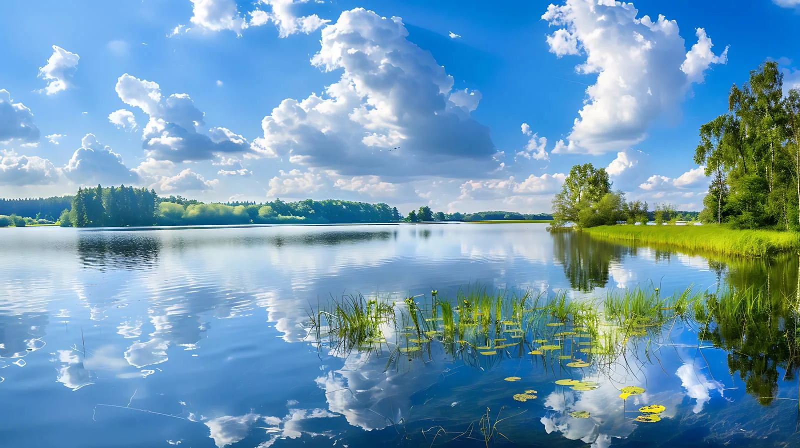 Idyllic Summer Lakeside View in Masuria — free download from Dotvec