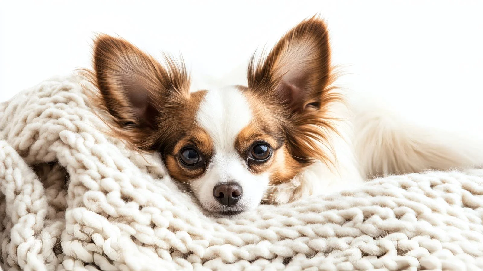 Adorable Papillon Dog in Comfy Room Setting — free download from Dotvec