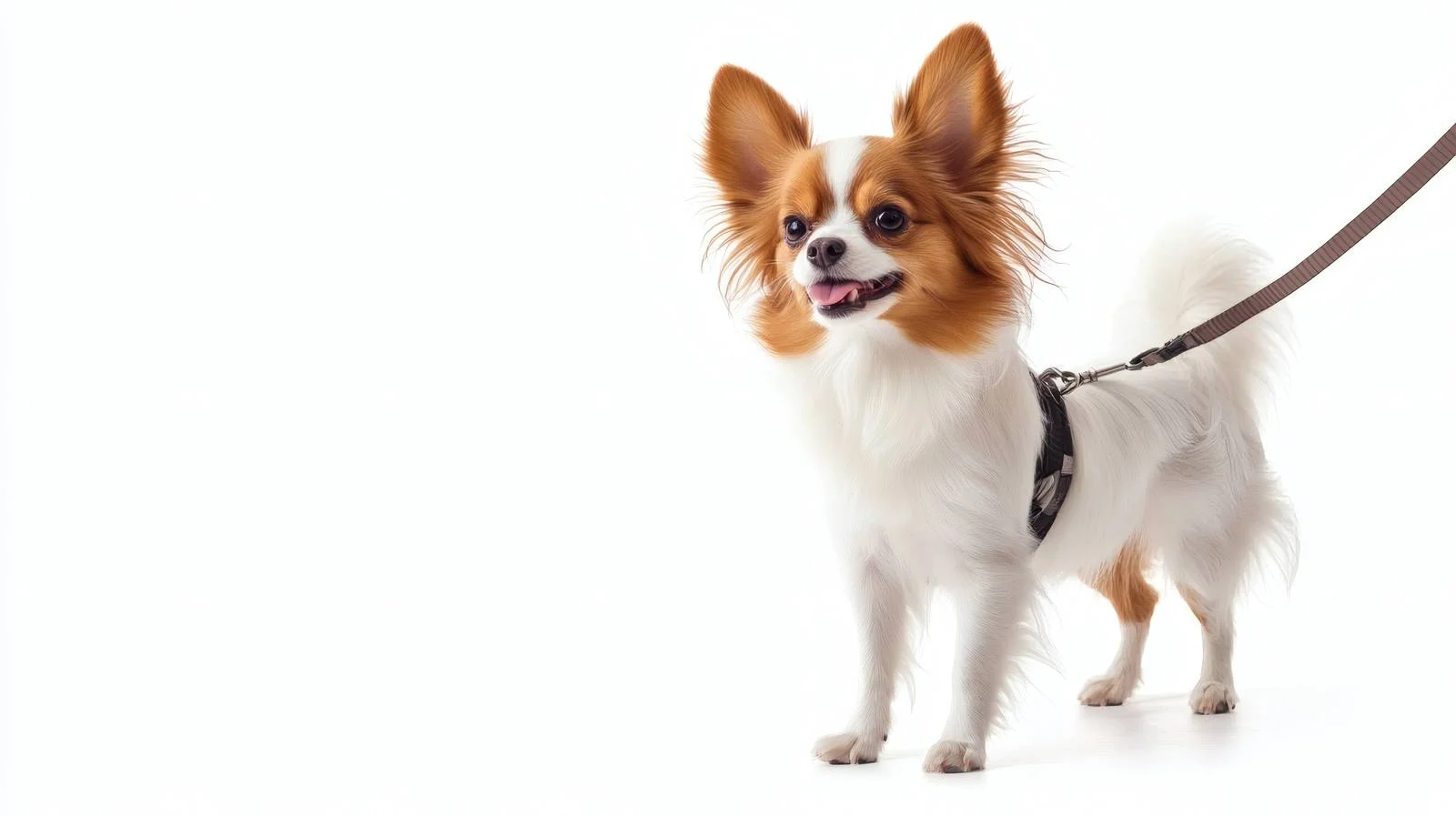 Graceful Papillon Walking in Sunny Park — free download from Dotvec