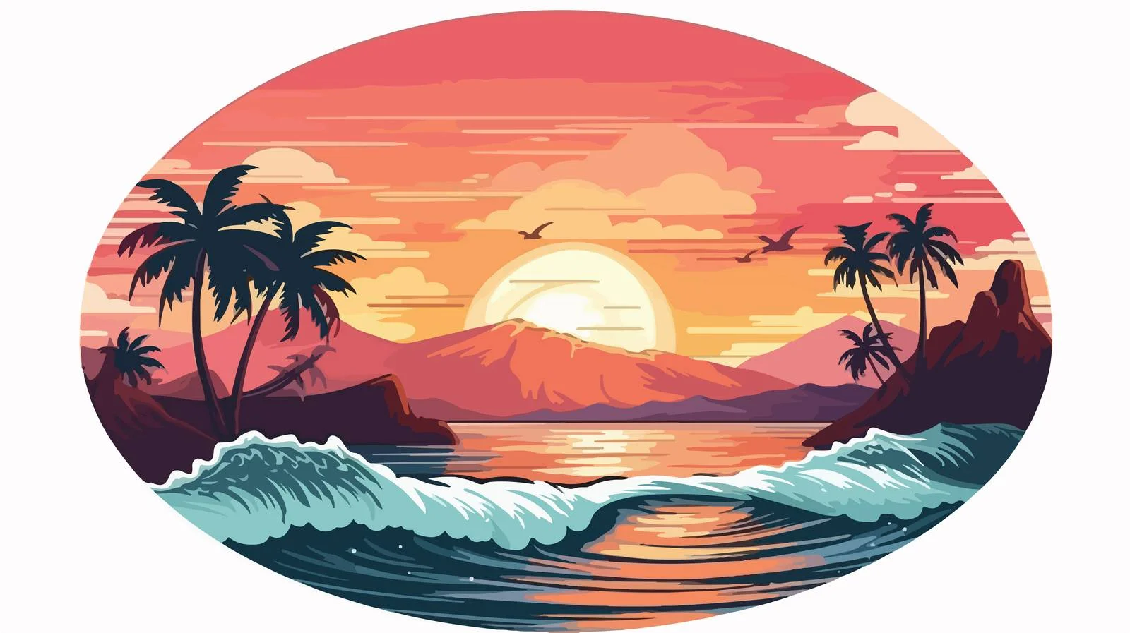 Tropical Badge Illustration — free download from Dotvec