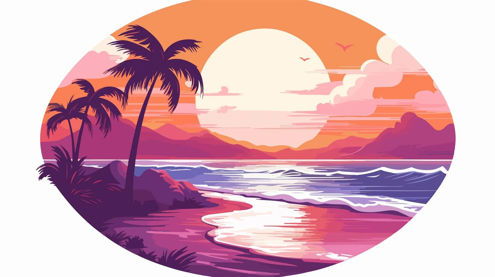 Tropical Paradise Badge — free download from Dotvec