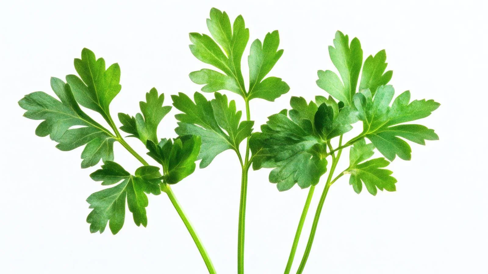 Fresh Parsley Leaves on White Background — free download from Dotvec