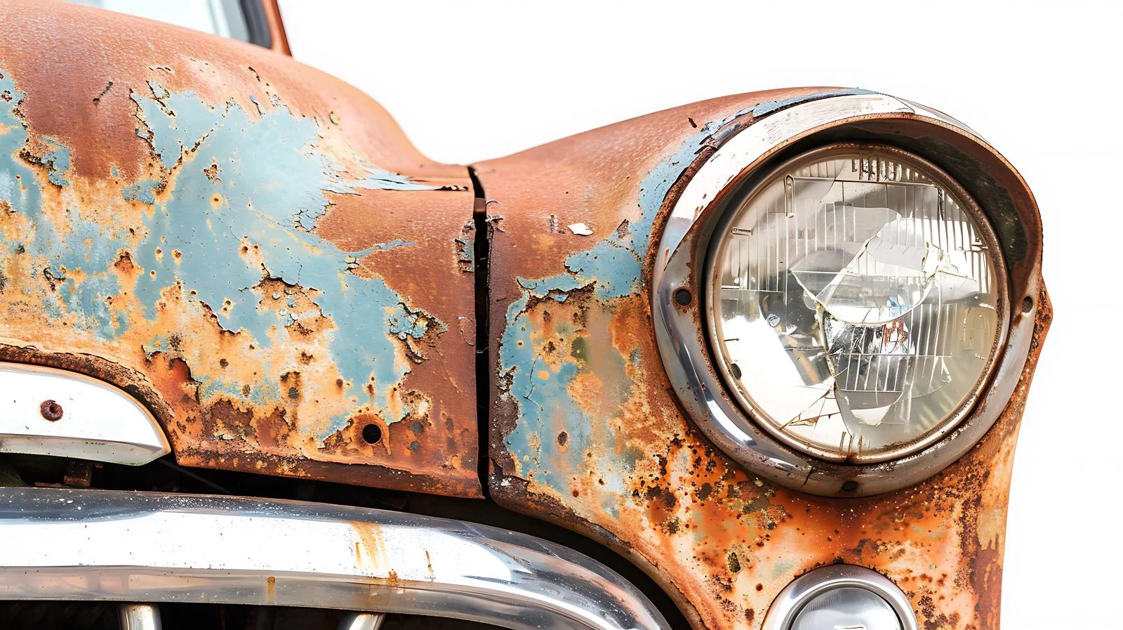 Detail of Decrepit Front Rusty Car Fender — free download from Dotvec