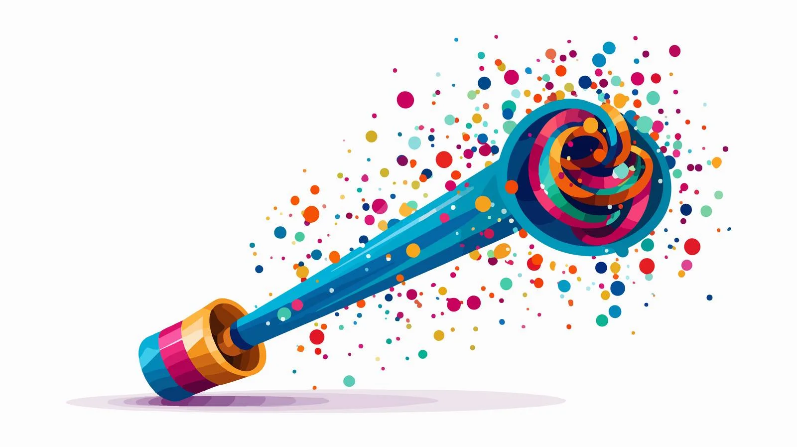 Confetti Party Blower Celebration Image — free download from Dotvec