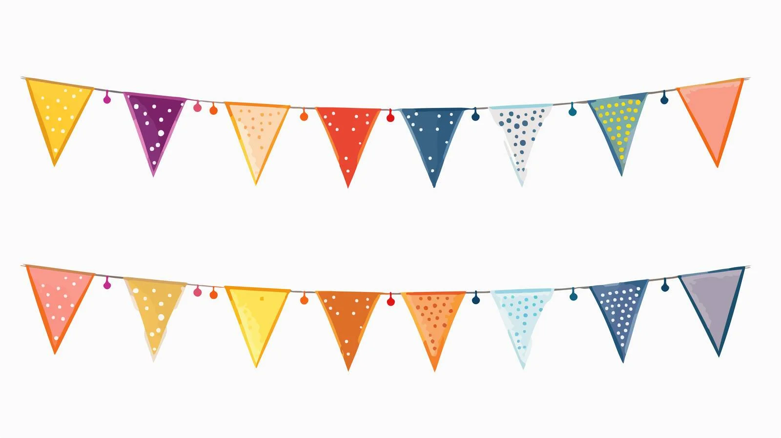 Colorful Party Bunting Flags Decoration — free download from Dotvec