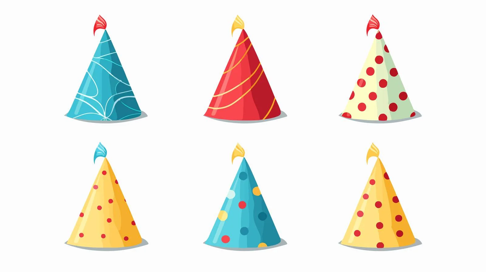 Colorful Party Hats for Celebratory Events — free download from Dotvec
