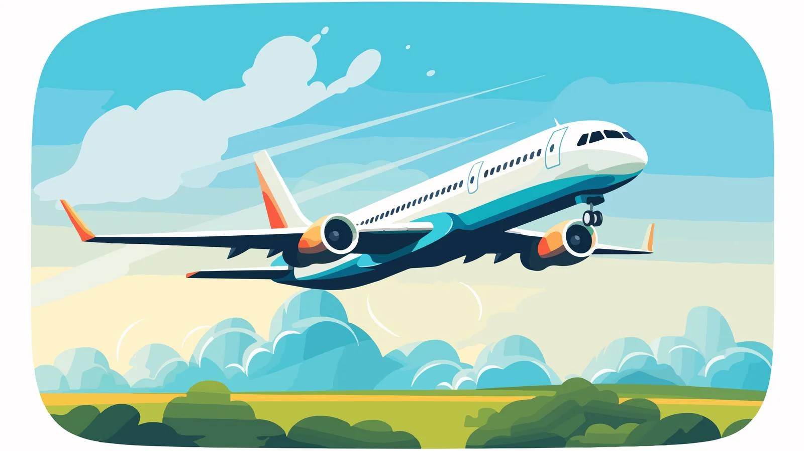 Commercial Plane Side View in Flight — free download from Dotvec