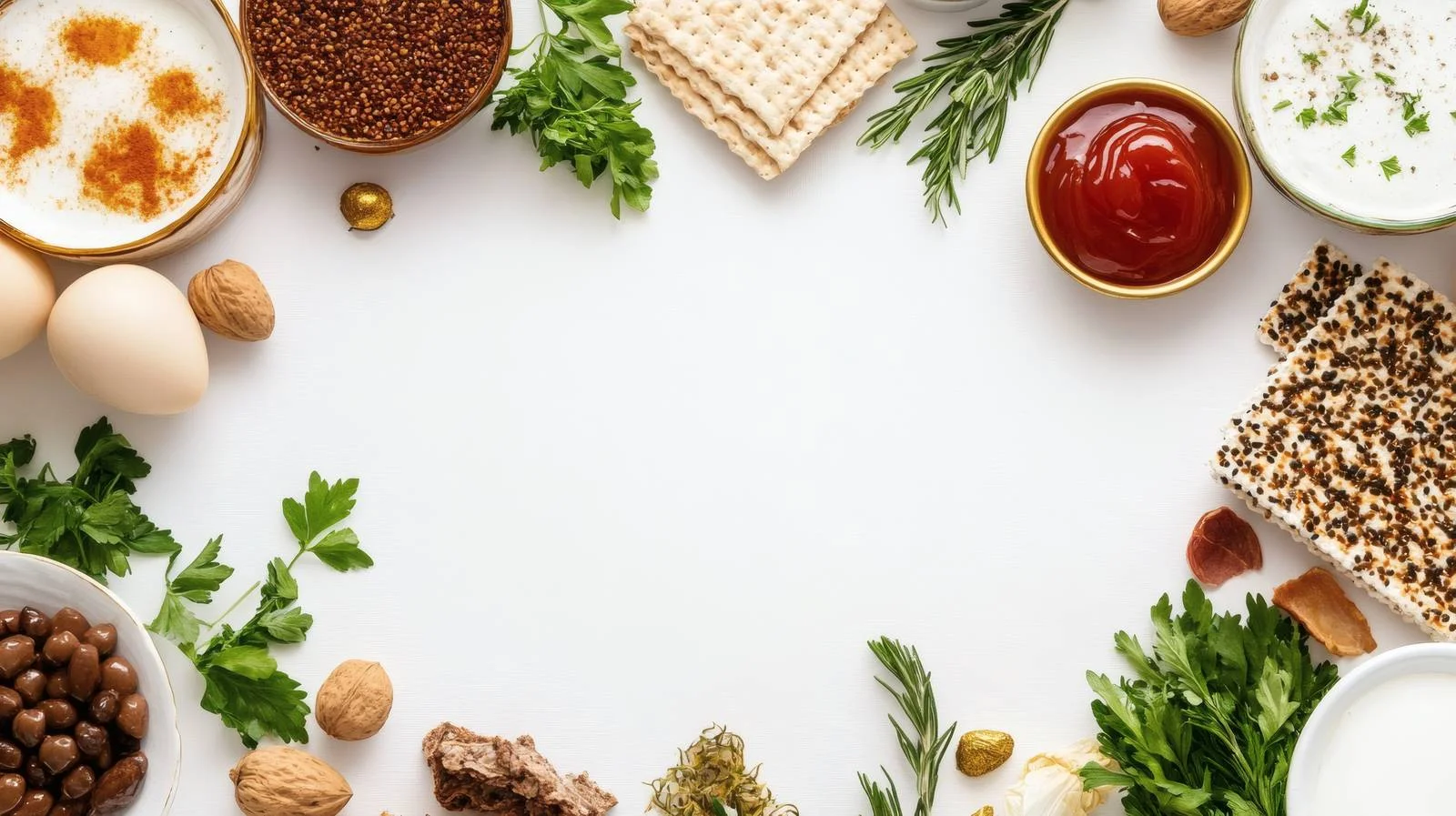 Elegant Passover Frame on White Background — free download from Dotvec