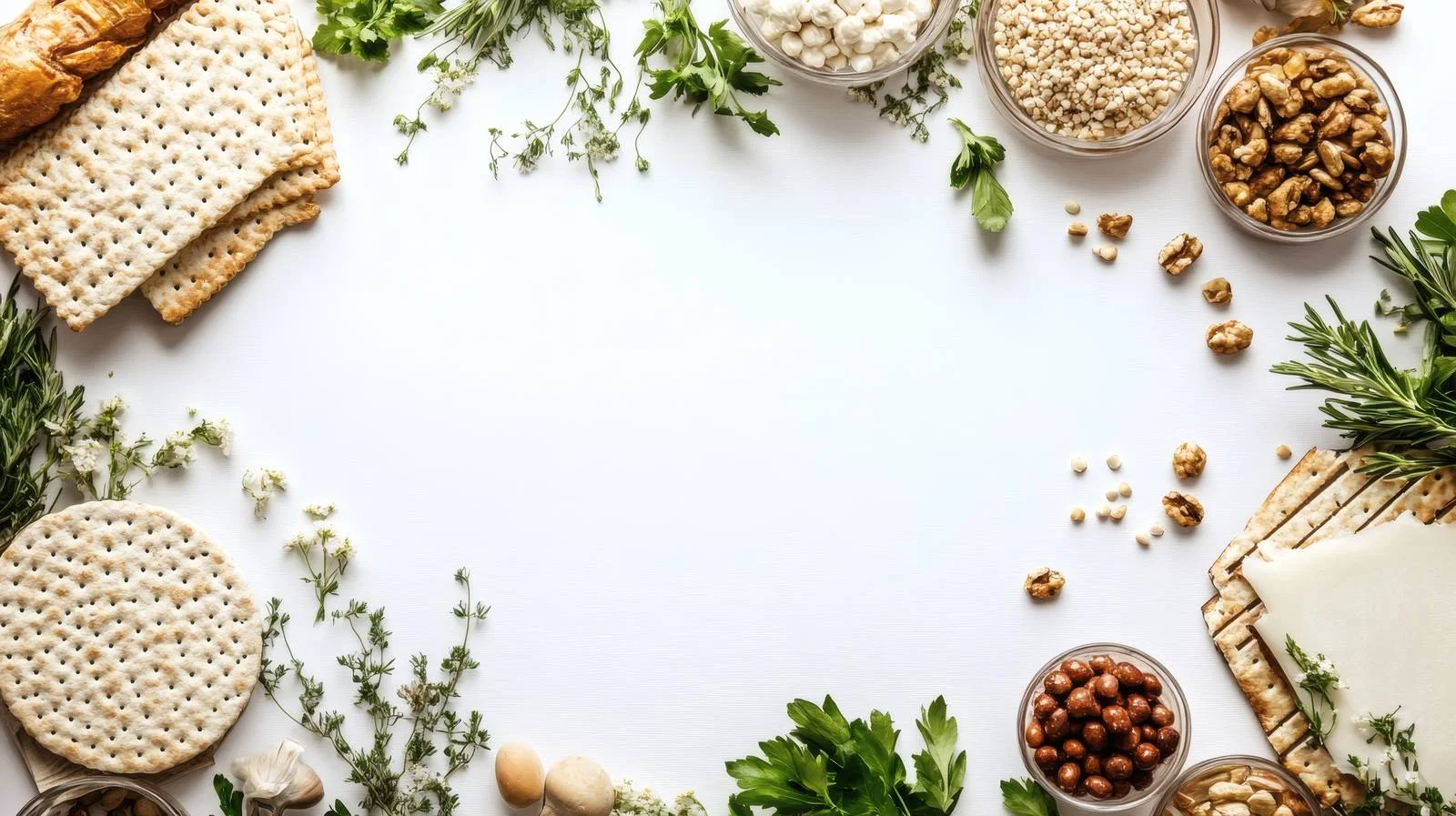 Passover Pesah White Frame Isolated Background — free download from Dotvec