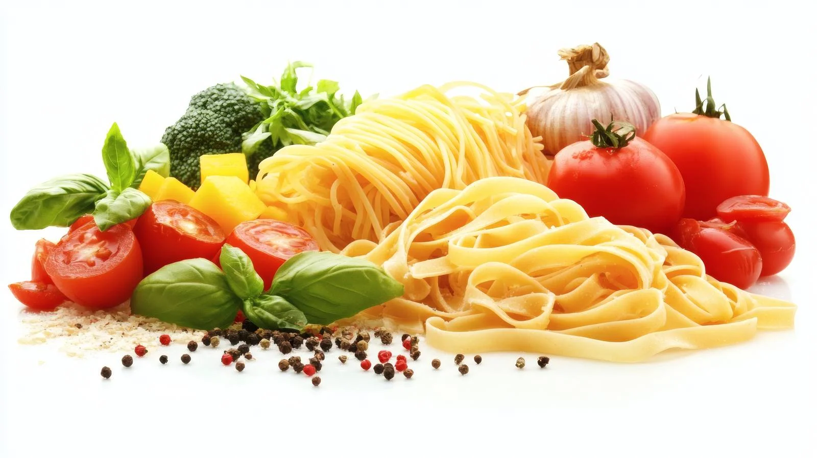 Colorful Vegetable Pasta Cooking Scene — free download from Dotvec