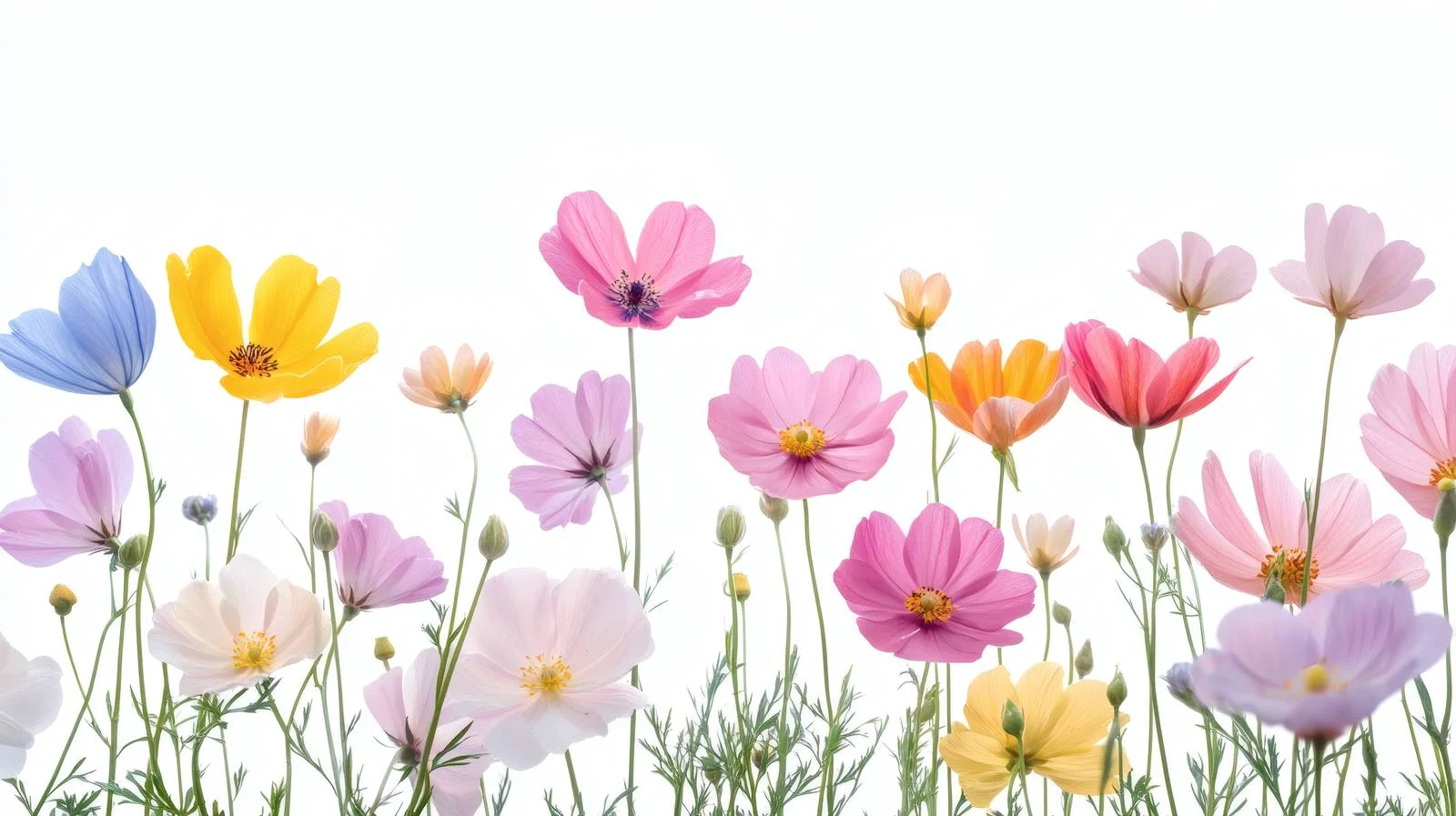 Elegant Spring Blossoms on White Background — free download from Dotvec