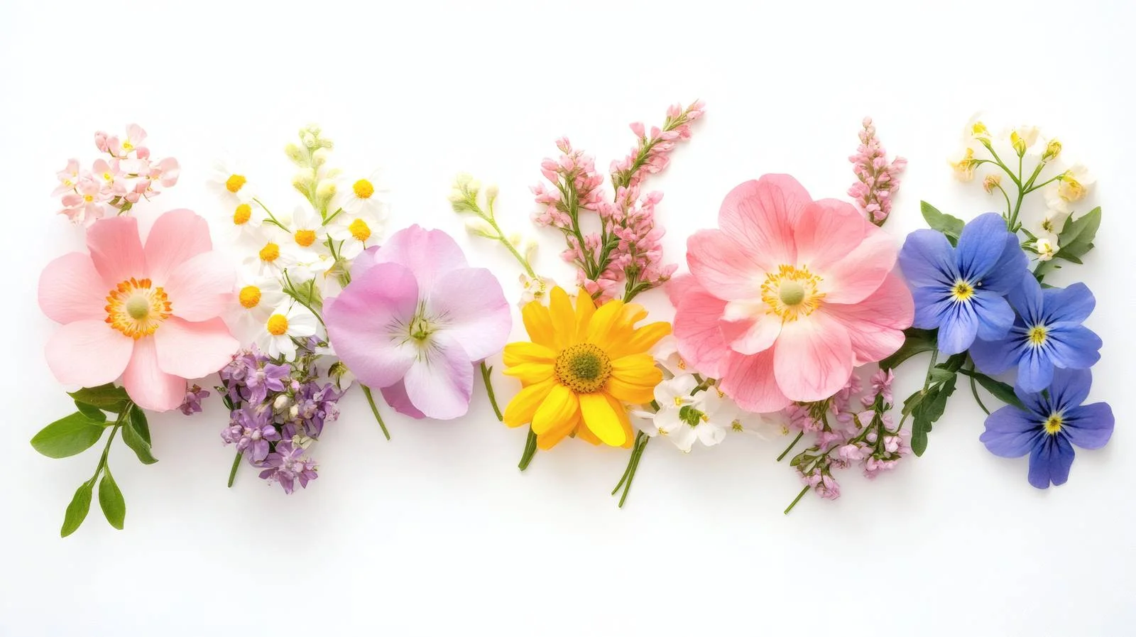Elegant Spring Blooms on White Background — free download from Dotvec