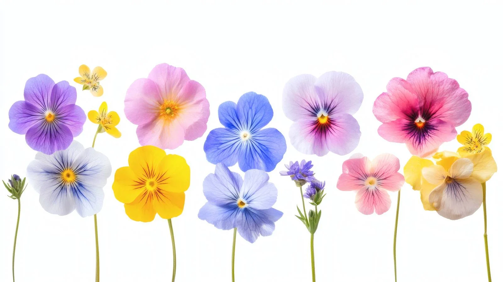 Delicate Spring Blooms on White Background — free download from Dotvec