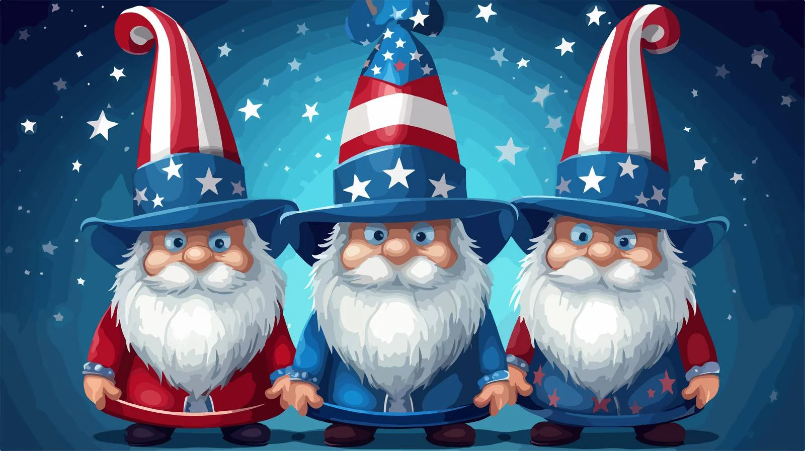 Patriotic Gnomes Top Hat Decor — free download from Dotvec