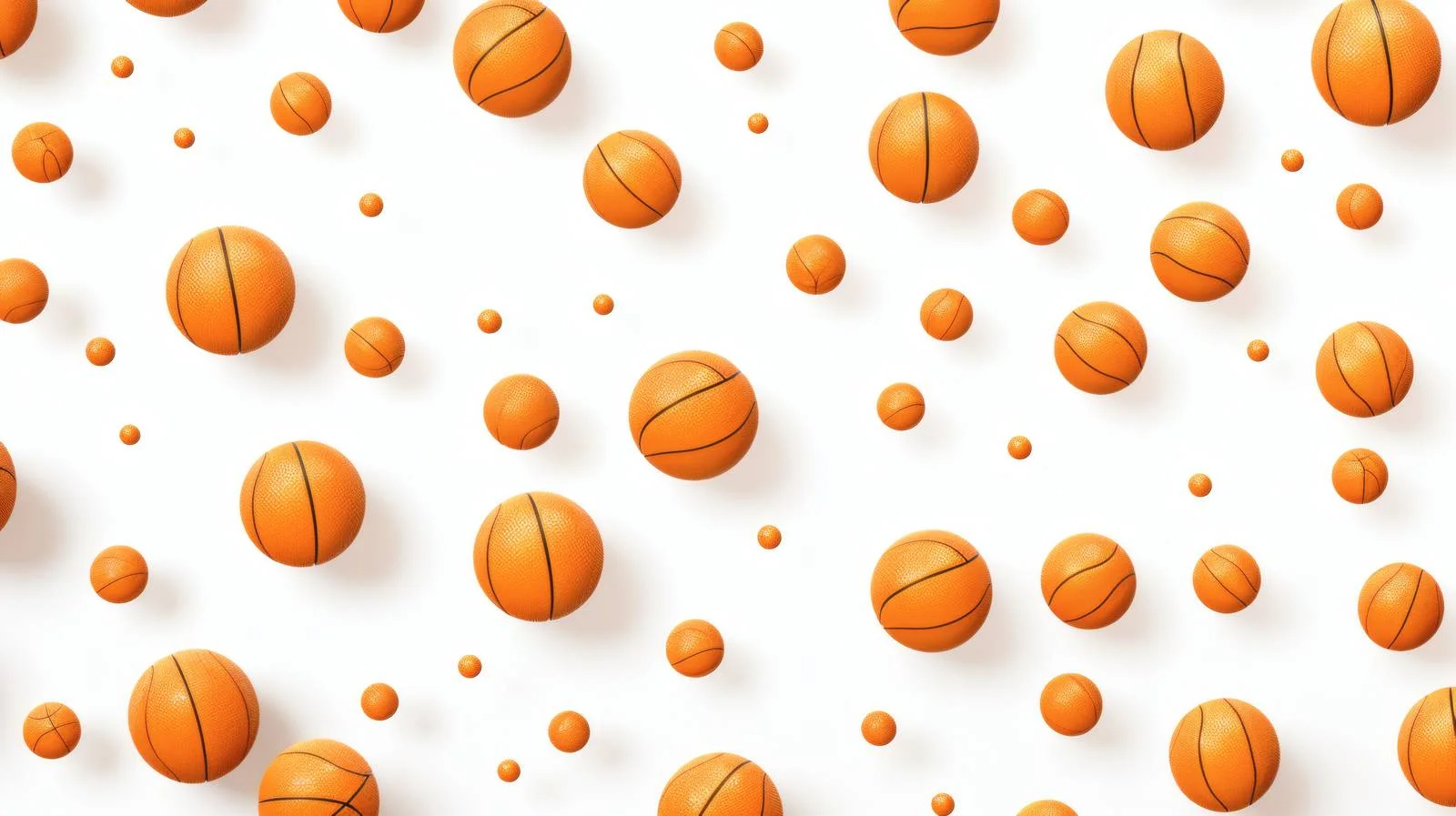 Vibrant Basketball Pattern on White Background — free download from Dotvec