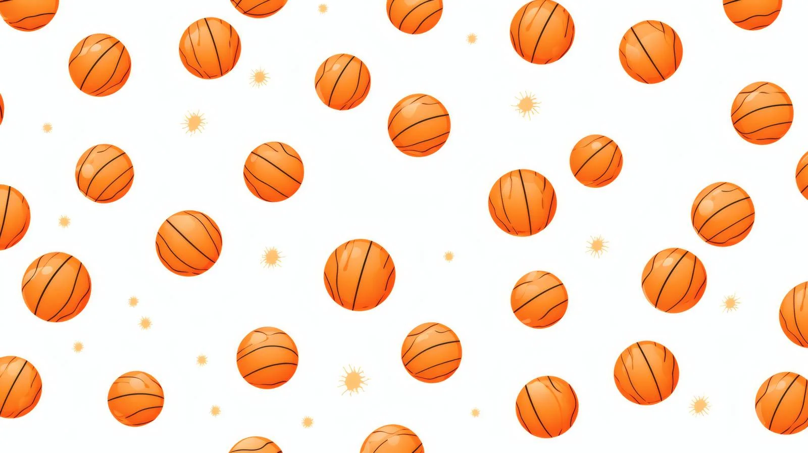 Vibrant Basketball Pattern on White Background — free download from Dotvec