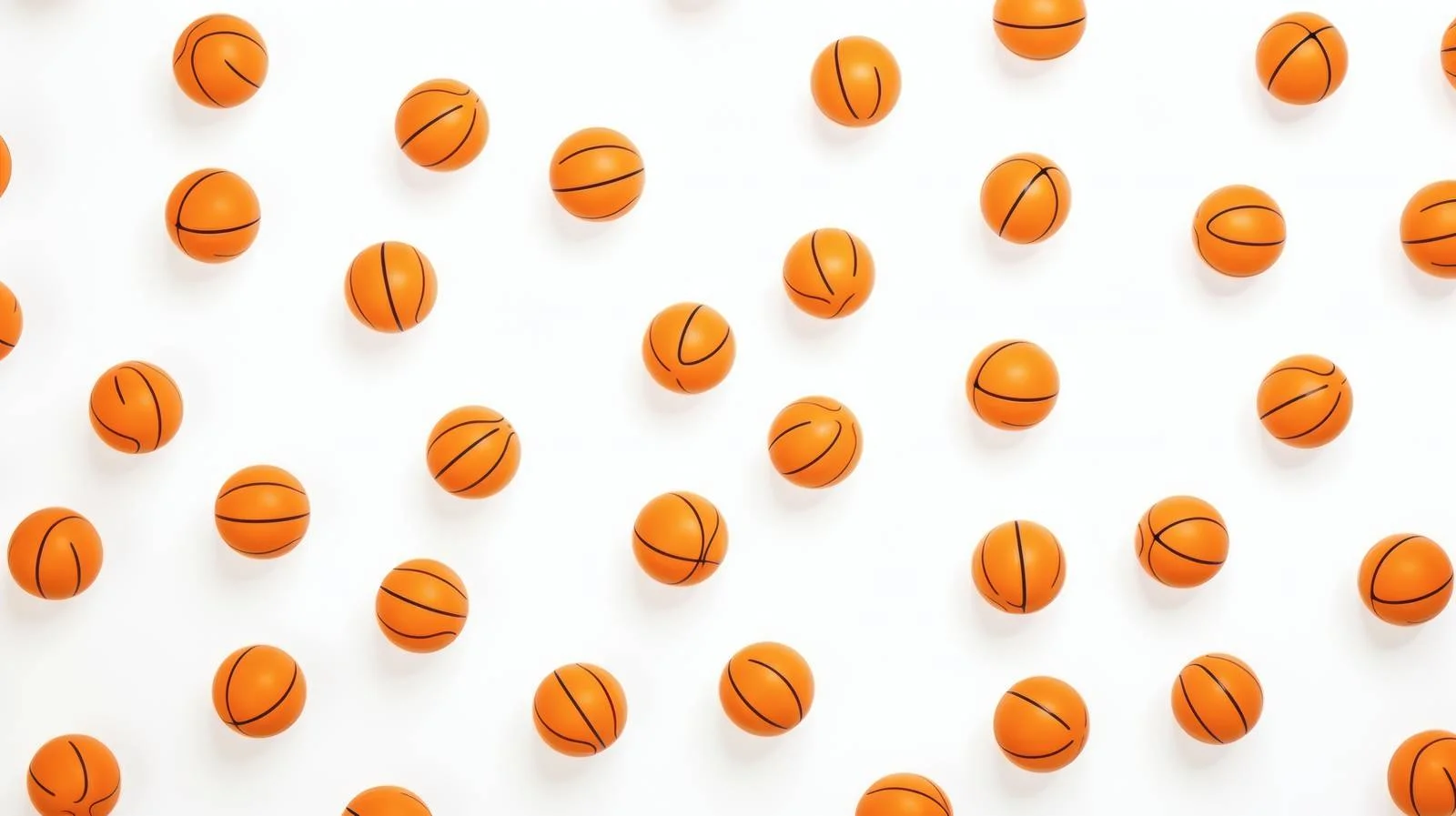 Vibrant Basketball Pattern on White Background — free download from Dotvec
